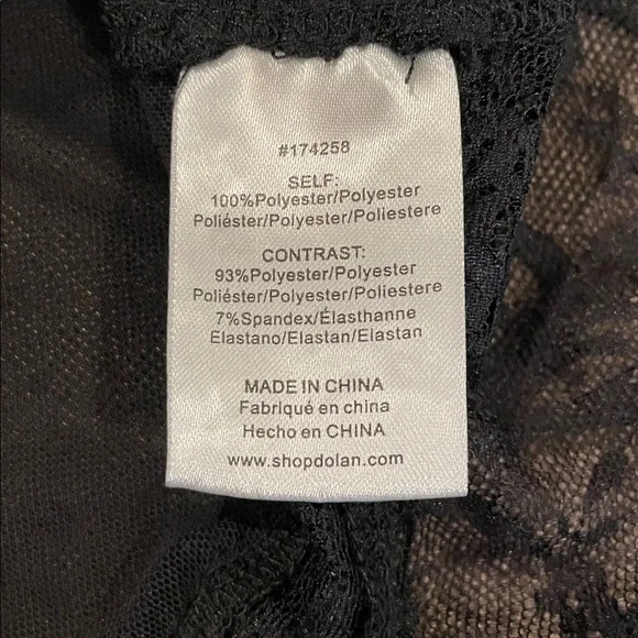 Anthropologie DOLAN Short Sleeve Sheer Lace Top Size L - Picture 10 of 10